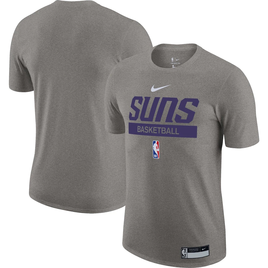 Men's Phoenix Suns Grey 2022/23 Legend On-Court Practice Performance T-Shirt Men's Phoenix Suns Grey 2022/23 Legend On-Court Practice Performance T-Shirt